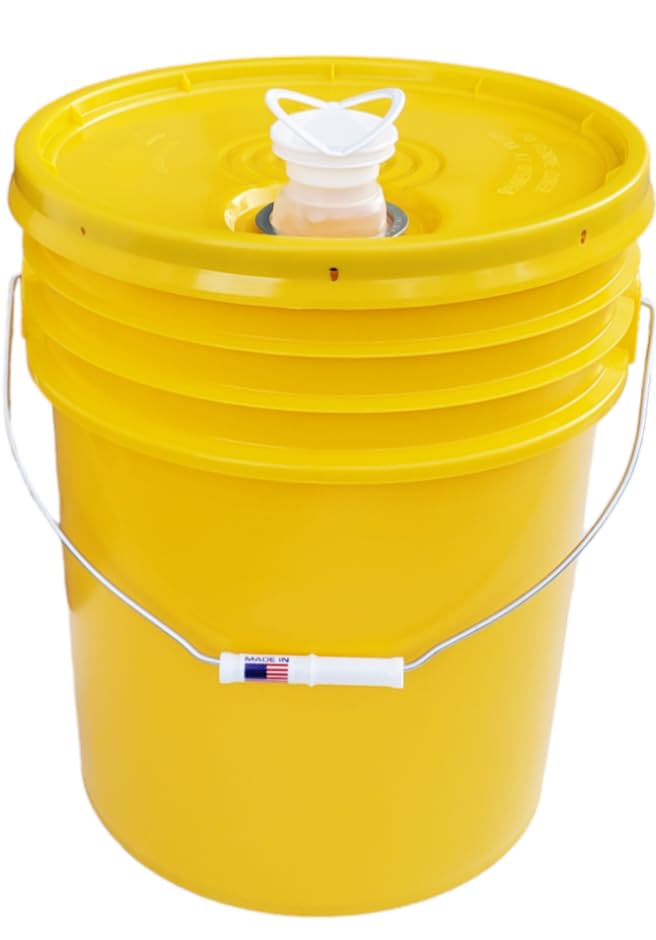 5 Gallon Bucket with Lid & Handle Pour Spout Airtight Food Grade HDPE Pail Storage Container Leak Proof Gamma Seal Premium Quality BPA Free Buckets