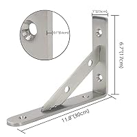 Regalhalter Schwerlastträger Regalstützen Schwerlastwinkel - Multifunktional Metall Regalhalter Blumenregal Regalhalterung für Garten Hausdekoration(300 * 150mm 4 Stück) – Ansicht 3