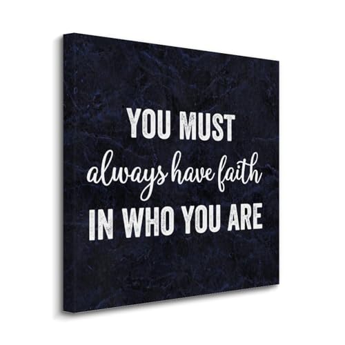 Decoración de pared con lienzo You Must Always Have Faith y frases positivas en inglés