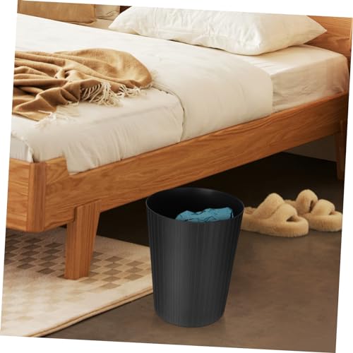 Papelera Rectangular Negra de Plástico Unomor miniatura 2