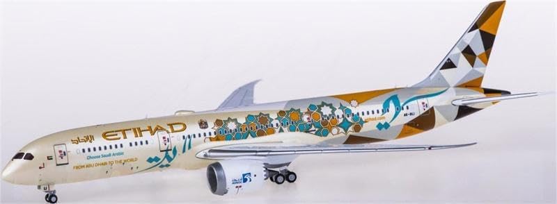 FloZ for JC Wings for Etihad Airways for Boeing 787-9 Dreamliner A6-BLI Choose Saudi Arabia 1:400 Airplane Pre-Built Model