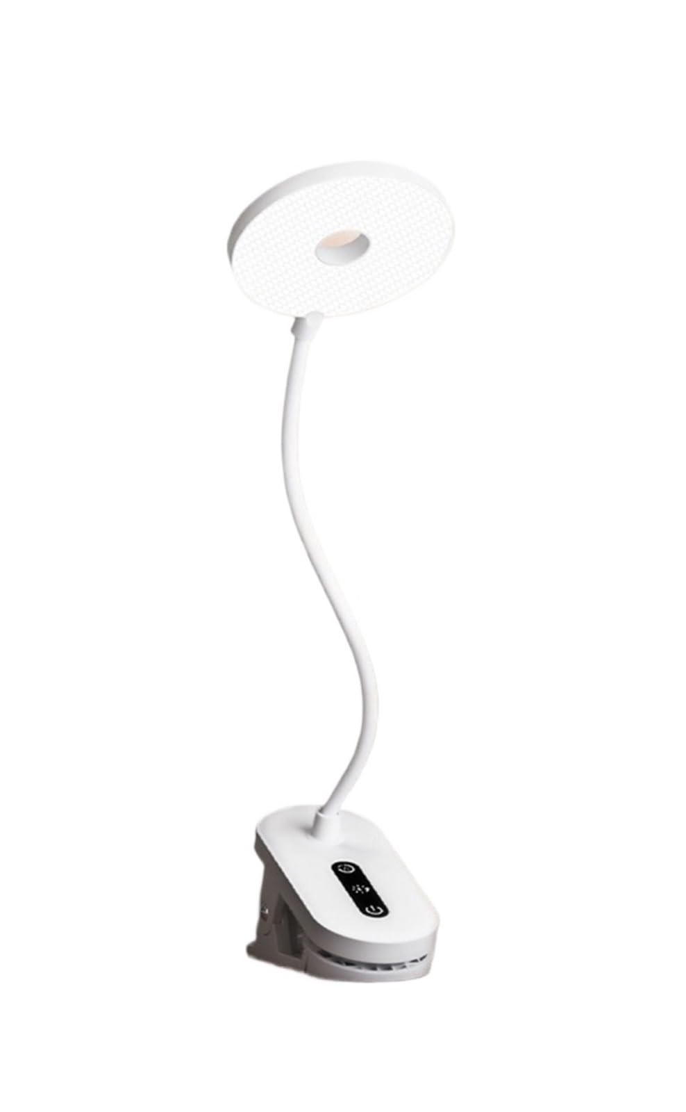 CKAFZMYJQBT Clip-On Desk Lamp Portable LED Desk Lamp Desktop Book Lamp Timed Stepless Dimming 1200 Mah Eye Protection Reading Study Lamp