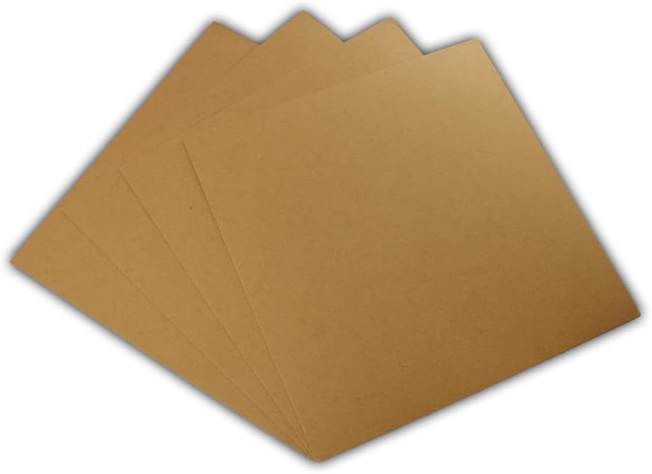 15 EcoSwift 12x12 Chipboard Cardboard Craft Scrapbook Material Scrapbooking Packaging Sheets Shipping Pads Inserts 12 inch x 12 inch Chip Board