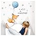 Little Deco Aufkleber Spruch sei wild & Fuchs I Wandbild S - 78 x 36 cm (BxH) I Luftballon Wandtattoo Kinderzimmer Junge Tiere Deko Babyzimmer Kinder DL316