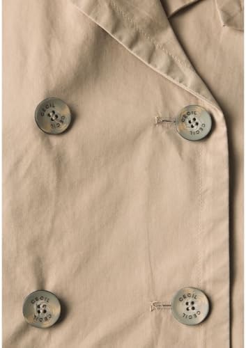 CECIL Dames B202024 korte trench jas, licht toffee, S, Light Toffee, S