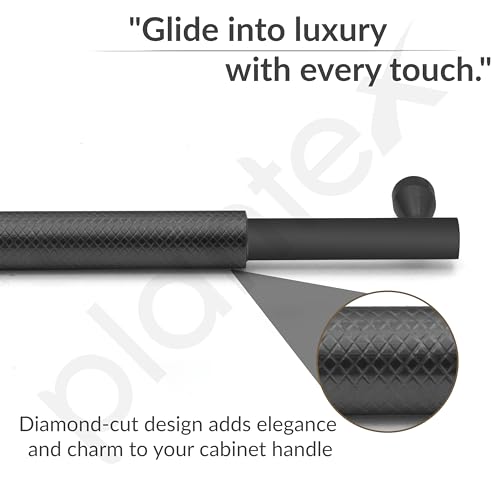 Image of Plantex Cabinet Handle /Kitchen Cabinet Door Handle /Wardrobe /160 mm Cupboard Handle /Door Pull-Push Handle for Home /Office - Pack of 2 (Black)