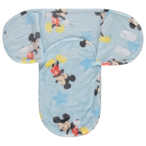 Image of Disney Mickey Mouse Single Ply Baby Swaddle Sack, Easy Wrap Newborn Infant Swaddling Blanket, Soft Comfort Swaddler, Sleep /Hospital Swaddles for Newborns