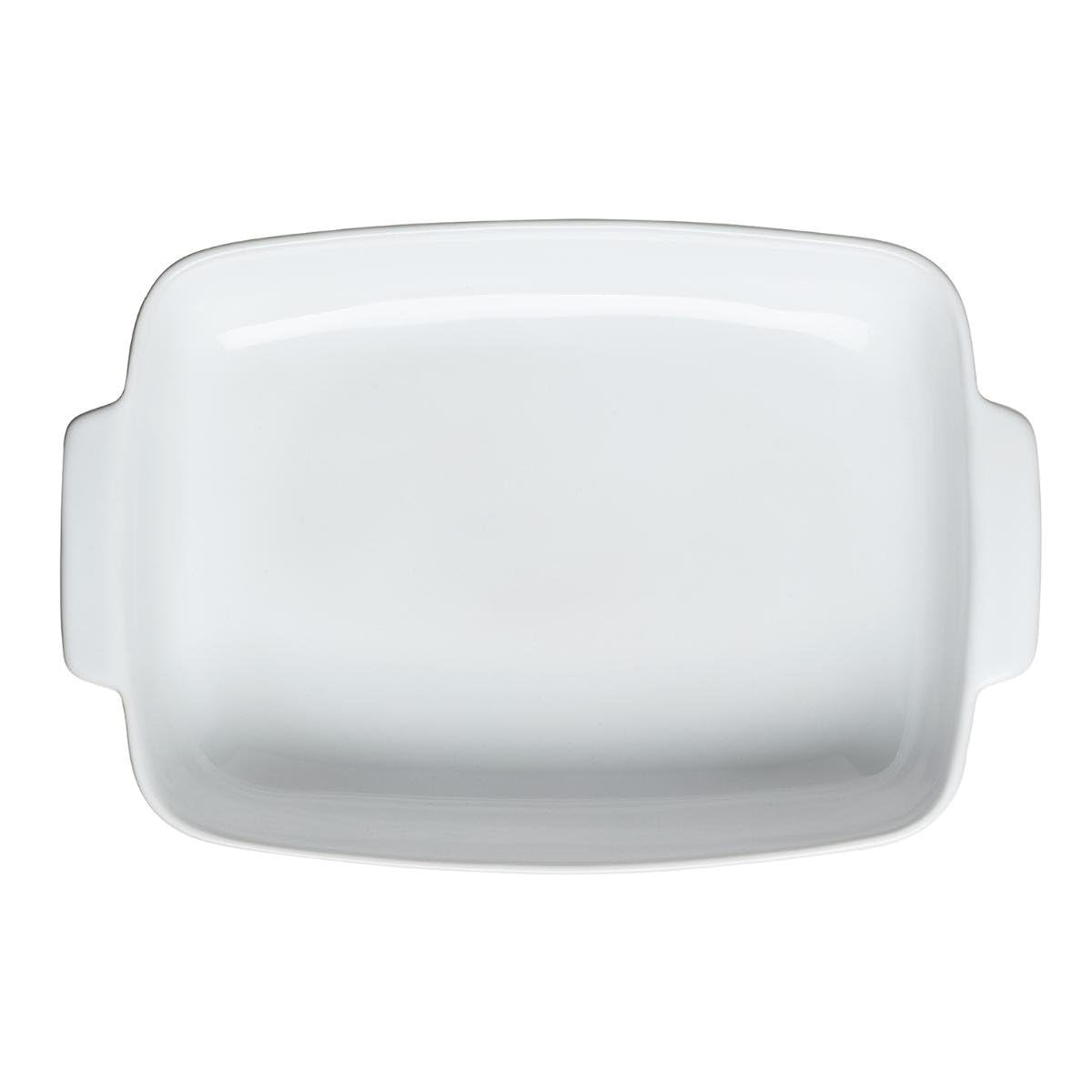 Pyrex 8013102 - Piatto da Forno Rettangolare in Ceramica, 35 x 25 cm, Colore: Bianco