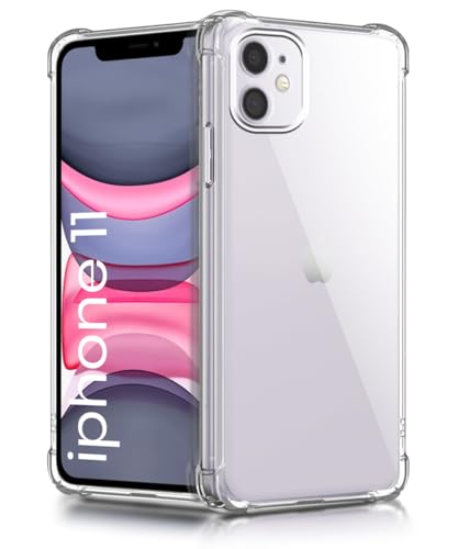 Image of WOW IMAGINE Crystal Clear Transparent Back Case Cover Compatible Apple iPhone 11 | Full Device & Camera Protection Shockproof TPU Silicone Back Cover Case - Transparent
