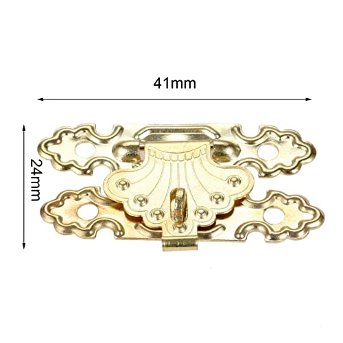 Boîte à bijoux cadenas loquet moraillon rétro en bois - 5