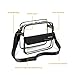 Gonex Clear Crossbody Tote Bag, NFL Stadium Approved PVC Transparent Messenger Shoulder Bag, See Through Bag for Women Black
