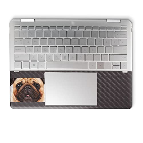 Image of MightySkins Carbon Fiber Skin Compatible with HP Spectre x360 14 inch (2022) Full Wrap Kit - Pug | Protective, Durable Textured Carbon Fiber Finish | Easy to Apply | Made in The USA