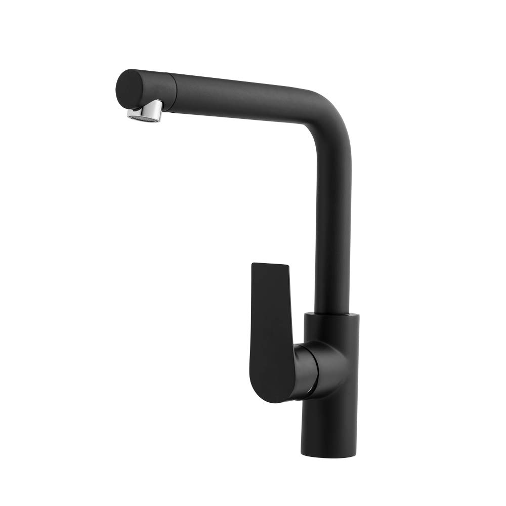 Galindo - Grifo de Cocina - Aroha - Mod. 4608811 - Blanco - Monomando Instalación en Repisa - Caño Alto - 90 Grados - Caudal 20,9 l/min - Latón Cromado