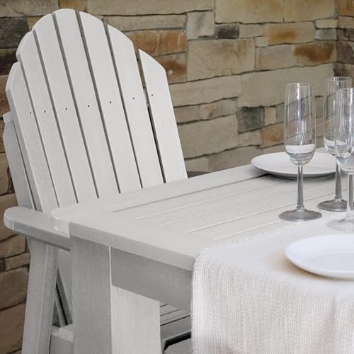 Image of highwood AD-CNA44-WHE Hamilton 5 Piece Square Counter Height Dining Set, White