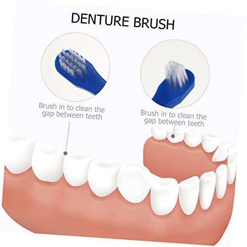HEALEEP 6 Stück Teiliges Zahnbürste für Erwachsene Kleine Doppelseitige Zahnbürste zur Zahnersatzreinigung Tragbare Gebissbürste mit Ergonomischem Design für Tägliche Mundpflege – Bild 3