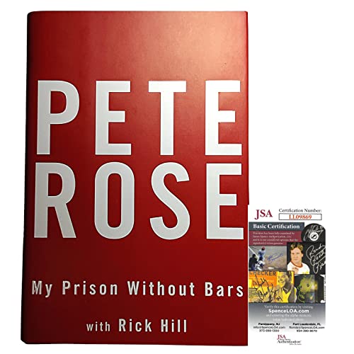 pete rose signed baseball book my prison without bars hardcover book jsa authentic autograph sports memorabilia