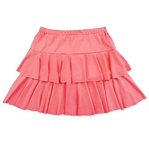 Jupe à volants rose fluo haute visibilité avec taille unique extensible pour adulte