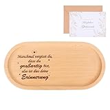 Seutgjie Geschenke für Frauen Männer Mama Freundin Motivationsgeschenke Personalisiertes Holztablett mit Gravur und Grußkarten Holz Deko Kleine Aufmerksamkeit