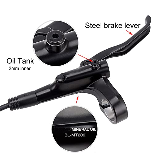Mt200 Hydraulic Disc Brakes Set, Front Left 850Mm Rear Right 1400Mm Bike Hydraulic Brake Aluminum Alloy Levers With Calipers Fit Mountain Bike/Road Bikes #TOP1