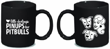 Pinups for Pitbulls Coffee Mug Black and White