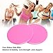 XIASABA Core Sliders Dual Sided Gliding Discs Full Body Workout Fitness Home Exercise Equipment Round Portable for Strength Training (Roseate)