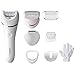 Philips Epilator Series 8000.Wet And Dry Cordless Hair Removal For Legs And Body With 8 Accessories.Shaving Head And Trimming Comb. Exfoliation Glove. 3 Pin, Bre720/01.