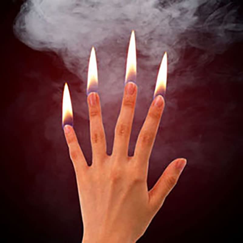 4 Stück/Set Finger Feuer Zaubertricks Feuer erscheinende Daumenspitzen Magie Professionelle Magier Bühnenillusionen Gimmicks Flamme Zubehör Requisiten