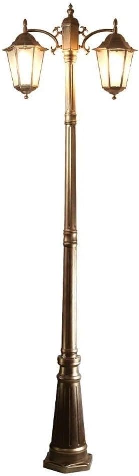 Lámpara de Pie Exterior Poste Hexagonal 308 cm Bronce