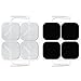 8 Pads of Easy@home 2"x 2" TENS Unit Reusable Self Stick Carbon Electrode Pad - Non Irritating