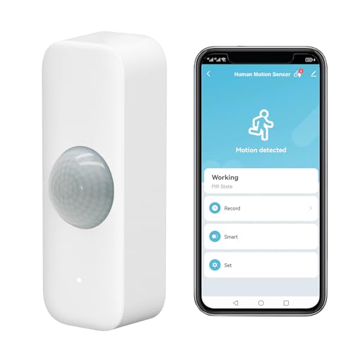 Zecamin - Détecteur de mouvement Smart, capteur de mouvement infrarouge pour système d'alarme,détecteur de capteu avec surveillance à distance via l'app,notification,compatible avec Alexa.Hub ZigBee requis.1PCS