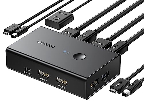 UGREEN KVM HDMI Switch 4K 60Hz 2 Entradas a 1 Salida 2 PC