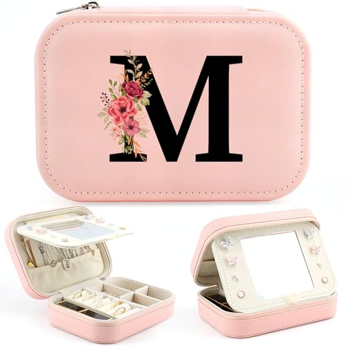 Iniziale Portagioie Donne Portagioie da Viaggio con Lettera Piccoli Scatola