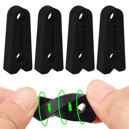 Image of STHIRA 4Pcs Car Door Lock Shock-absorbing Buffer Pads, Anti-collision & Noise Reduction, Thick Silicone Door Slam Buffer Pads for Door Lock Shock, 4.2x1cm, Black