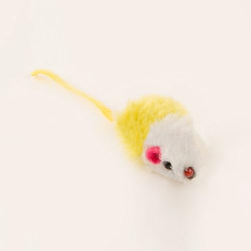 Miniatura 5 de shlutesoy Mini ratón falso mascota gato gatito durable masticar morder rasguño divertido jugar juguete gato interactivo interior color aleatorio