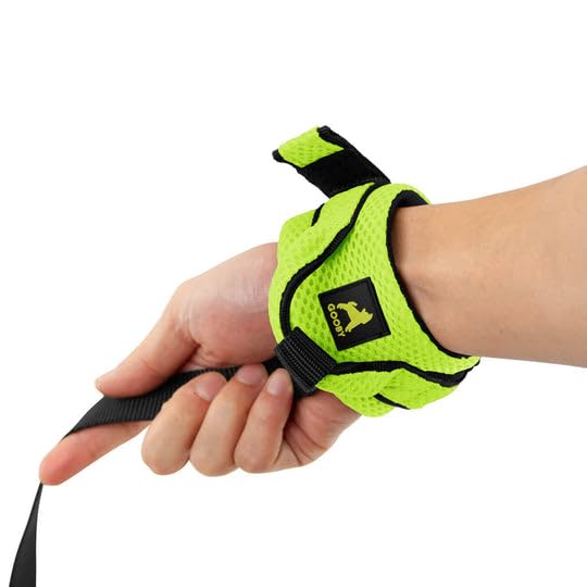 Image of Gooby Soft Mesh Wristband Surfer Leash, Lime, 6 FT | Hands-free wristband; Breathable padded mesh; 6 ft; Adjustable hook-and-loop fastener; Match your harness