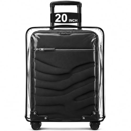 Image of Suitcase Cover Small Size for Travel Luggage Protection | Dustproof Trolley Cover | Washable Reusable Trolley Bag Cover Small Size | Zipper Closure Luggage Cover 20 Inch for Hard Suitcases