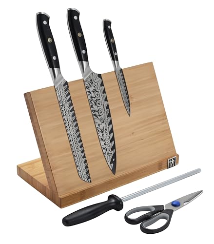 HENCKELS Compass Damascus 6-pc Magnetic Easel Damascus Knife Set