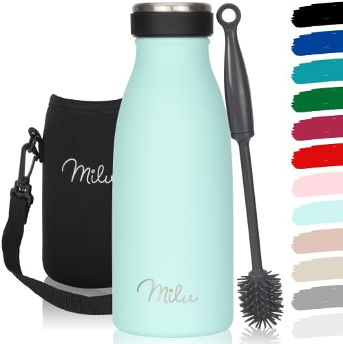 Milu Stainless Steel Vacuum Insulated Water Bottle - 500ml, 750ml, 1l - Double Wall Metal Flask, for Hot, Cold & Carbonated Drinks (Stainless Steel, 500ml)