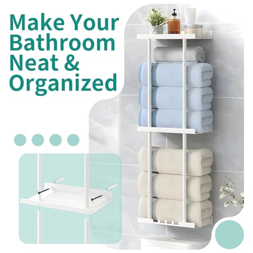 Porte-serviettes mural gain de place pour optimiser les petits espaces