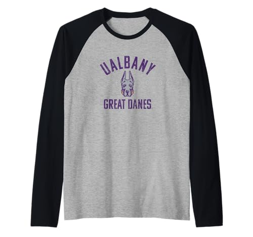 University at Albany Great Danes Large Raglan Baseball Tee