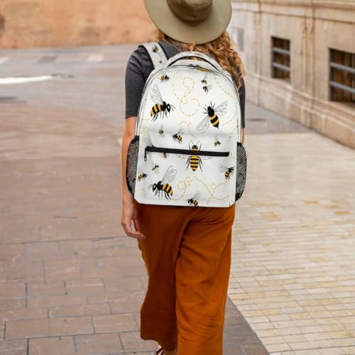 Mochila escolar ligera con panel transpirable de panal de abeja para portátil 15.6 6