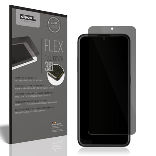 dipos Flex 1x Protector de Pantalla de privacidad Mate Compatible con HTC Wildfire E1 Plus, Compatible con Huellas Dactilares, Apto para Fundas, Filtro Antiespía 2 vías