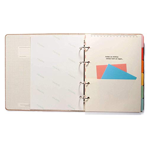 Caderno Criativo Argolado Todas Juntas, Multicolorido, Arco-íris, Pautado, 120 fls, Papel Pólen 80g/