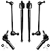 Detroit Axle - Brand New Complete 6-Piece Front Suspension Kit - All (4) Inner & Outer Tie Rods, Both (2) Front Sway Bar Links - Fits Non Turbo Models Only. 11.8 Inch Center to Center