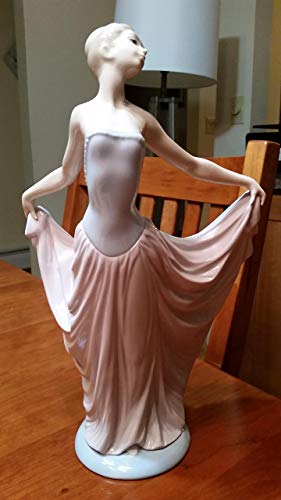 LLADRÓ Glossy Porcelain Ballerina Figure. Decorative Porcelain Dencer Woman Figurine. - Image 3