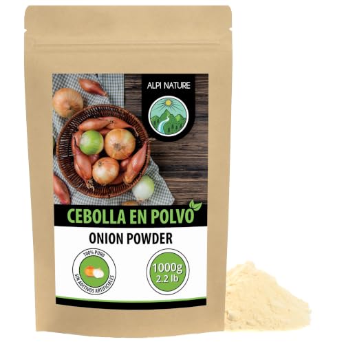 Alpi Nature Cebolla Molida 1kg, Cebolla Deshidratada Molida, Cebollas en Polvo para Cocinar