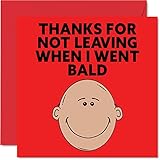 Lustige Jubiläumskarte für Ehefrau, Freundin – I Went Bald – Glückwunschkarte zum Hochzeitstag für Frauen von Ehemann, Freund, ihn, 145 mm x 145 mm, Valentinstag-Grußkarten für Verlobte, Verlobte