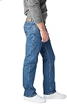 Signature by Levi Strauss & Co. Gold Men's Relaxed Fit Flex Jeans, Medium Indigo-waterless, 28W x 36L