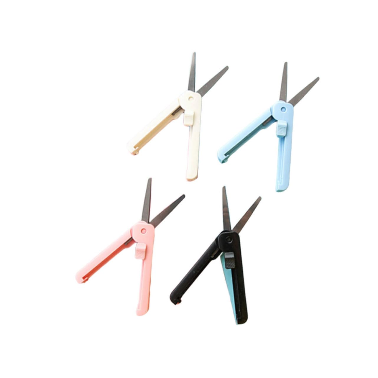 NUOBESTY 12stücke Mini Faltbare Scheren Telescopic Sicherheitswerkzeug Für Zuhause Büro Und Outdoor Ergonomisches Design Verschiedenen Farben