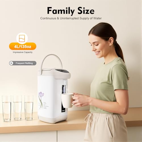 Hervidor eléctrico 4L 110V con vaso de acero inoxidable miniatura 4